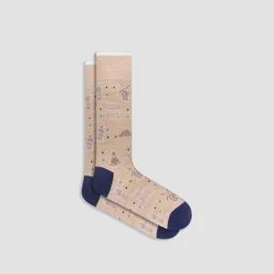 World Landmarks Mid-Calf Socks