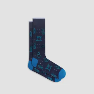 World Landmarks Mid-Calf Socks